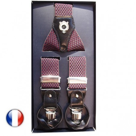 Bretelles Cotton Park rouge et marine