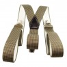 Bretelle homme pied de poule verte