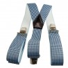 Bretelle homme pied de poule bleu